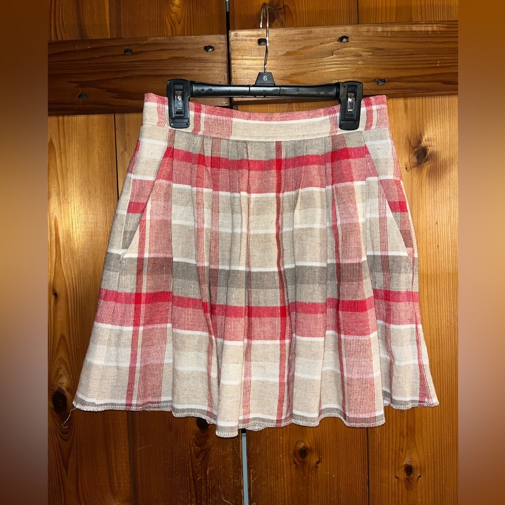 CE Stanton Pleated Plaid Skirt Size Small, One if a Kind
